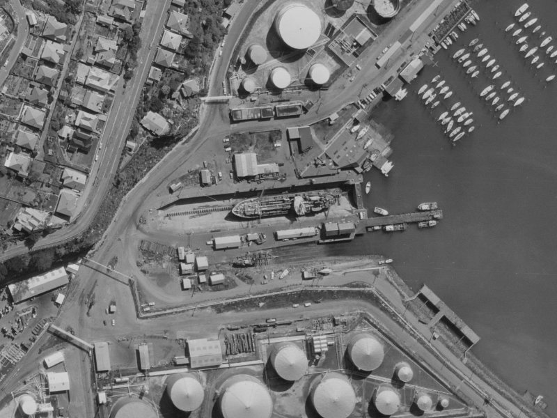 35 Godley Quay from the air, 1970-1974