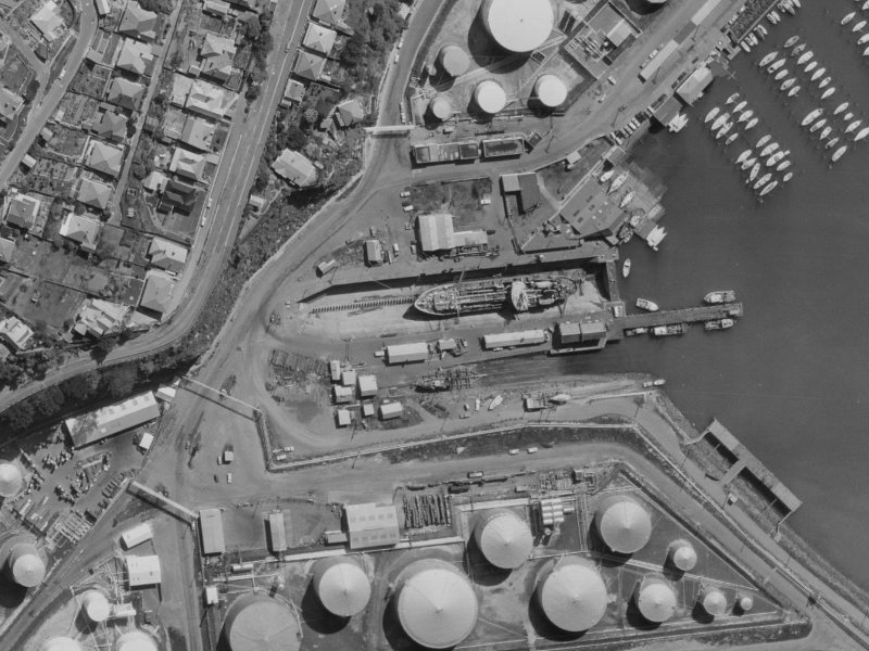 37 Godley Quay from the air, 1970-1974