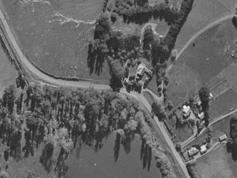 107–111 Old Tai Tapu Road from the air, 1970-1974