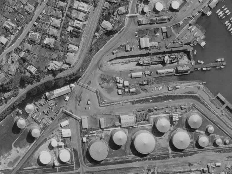 43 Godley Quay from the air, 1970-1974