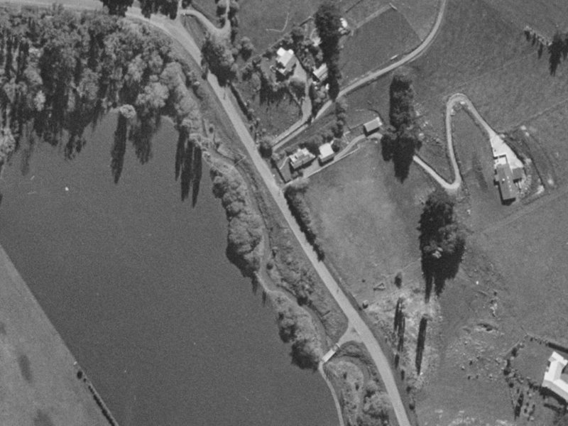 113 Old Taitapu Road from the air, 1970-1974