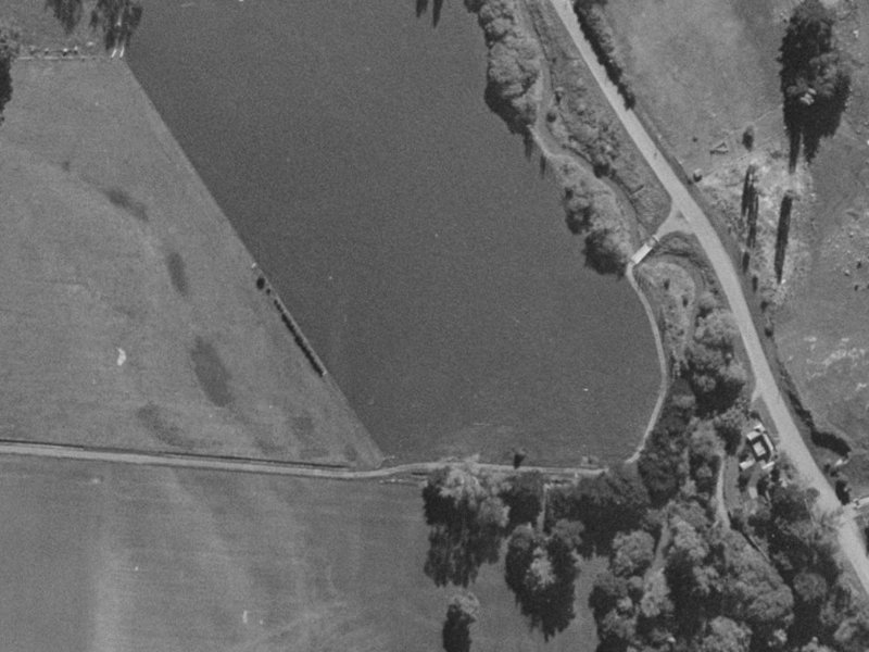 Old Tai Tapu Road from the air, 1970-1974