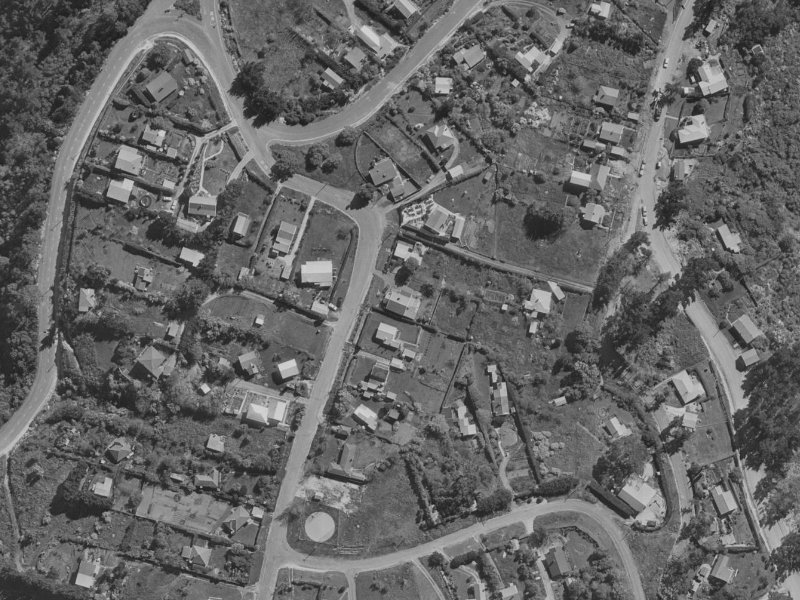 28 Waipapa Avenue from the air, 1970-1974