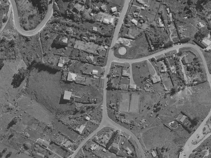 42 Waipapa Avenue from the air, 1970-1974
