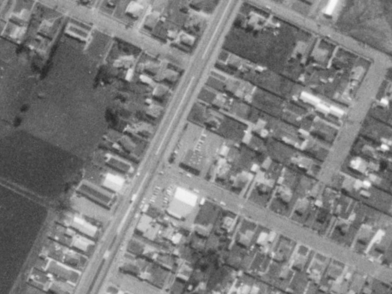 812 Main North Road from the air, 1975-1979