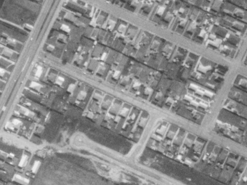 Donegal Street from the air, 1975-1979