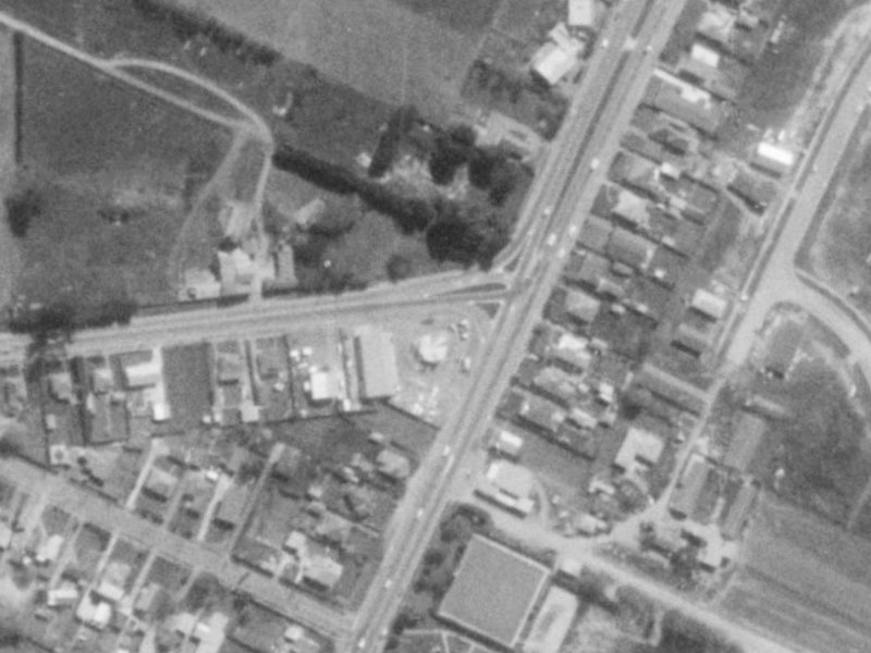 713 Main North Road from the air, 1975-1979