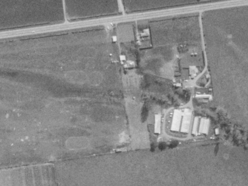 100 Northwood Boulevard from the air, 1975-1979