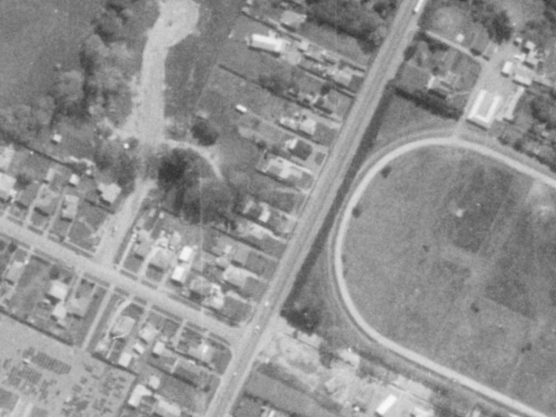 649 Main N Road from the air, 1975-1979