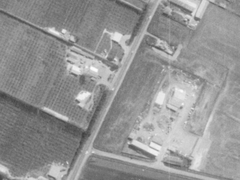543 Main N Road from the air, 1975-1979
