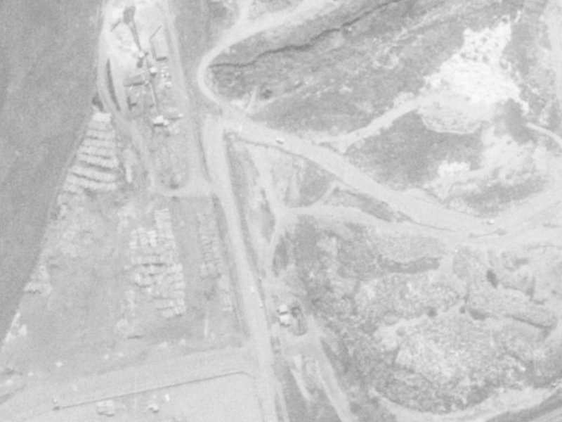 571 Sawyers Arms Road from the air, 1975-1979