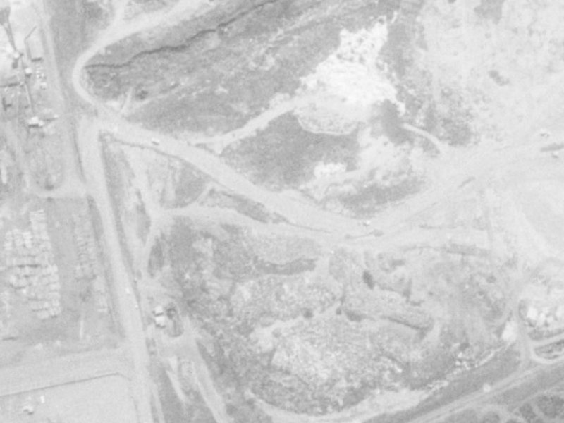 565 Sawyers Arms Road from the air, 1975-1979