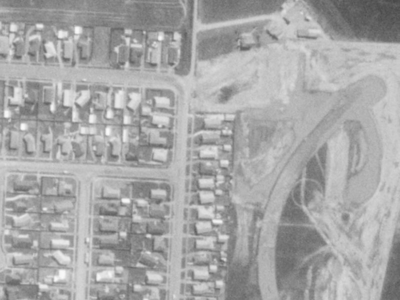 254 Grimseys Road from the air, 1975-1979