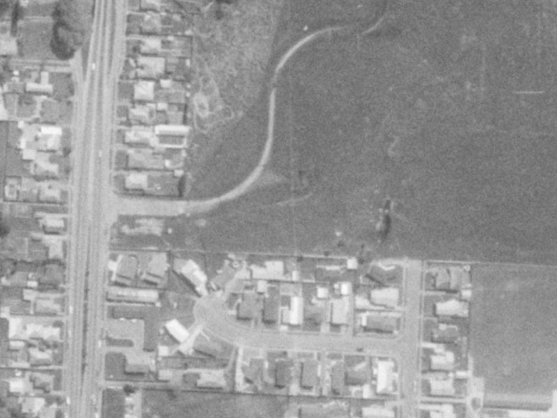 12 Lowry Avenue from the air, 1975-1979