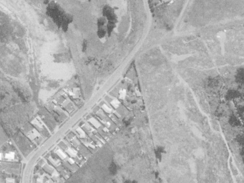 60 Waitikiri Drive from the air, 1975-1979