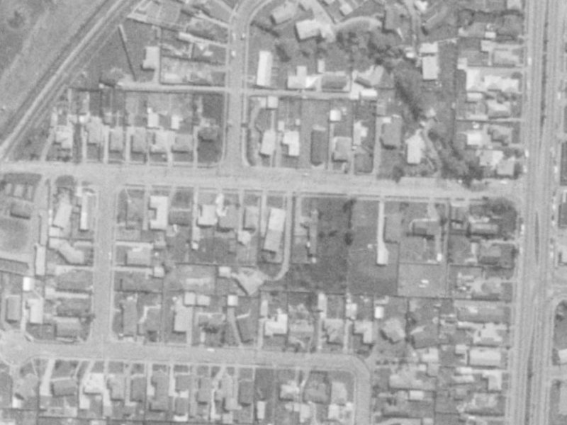23A Barnes Road from the air, 1975-1979