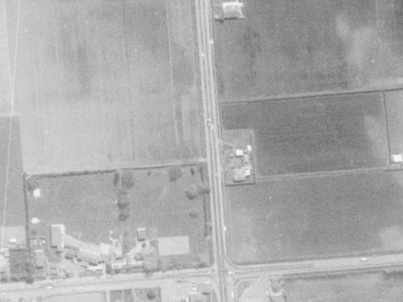 445–455 Marshland Road from the air, 1975-1979