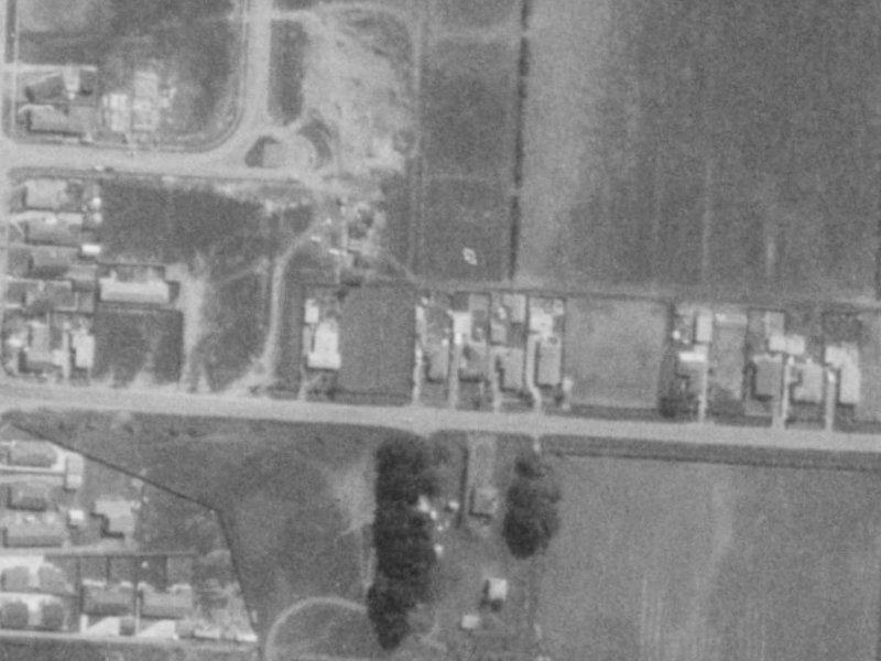 133 Prestons Road from the air, 1975-1979