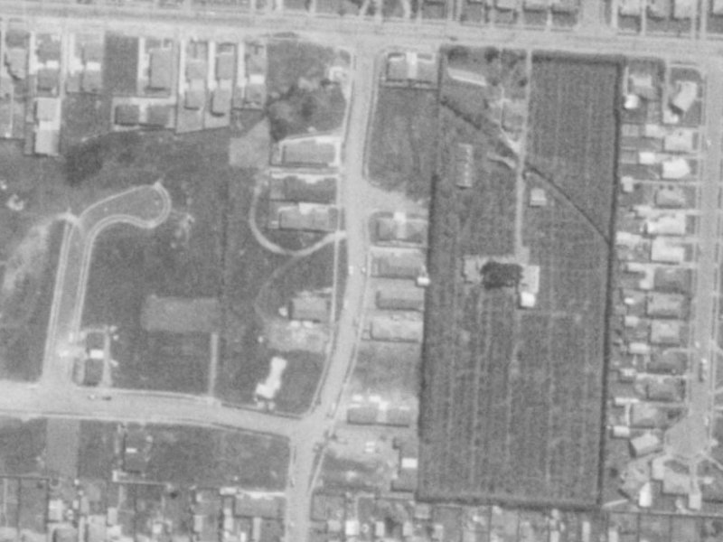 20A Salford Avenue from the air, 1975-1979