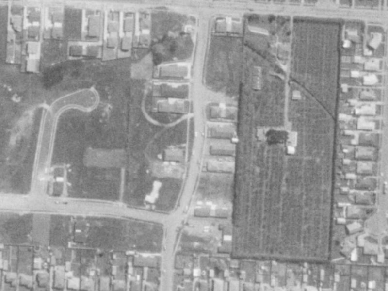 18 Salford Avenue from the air, 1975-1979