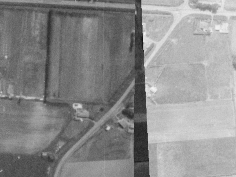 829 Hills Road from the air, 1975-1979
