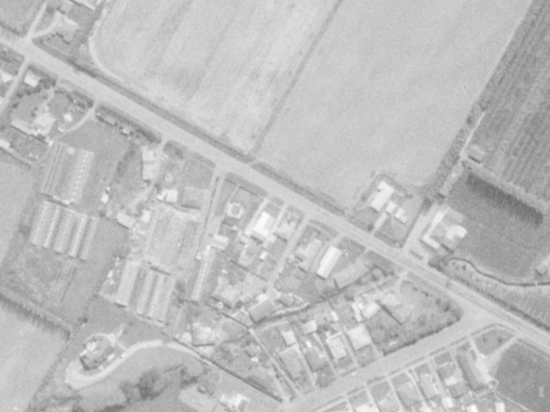 396 Sawyers Arms Road from the air, 1975-1979