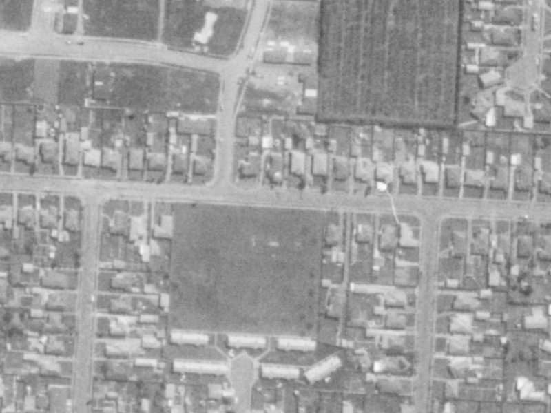 50-40 Dunedin Street from the air, 1975-1979