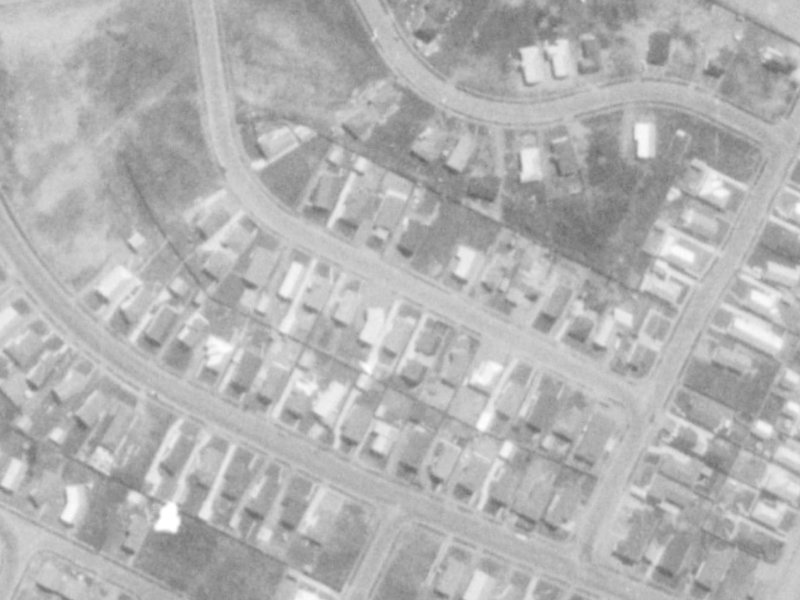 16 Heathglen Avenue from the air, 1975-1979