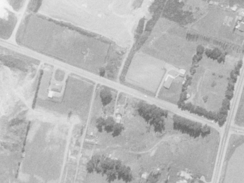 823 Harewood Road from the air, 1975-1979