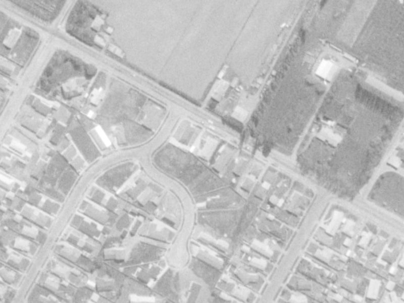 323 Sawyers Arms Road from the air, 1975-1979