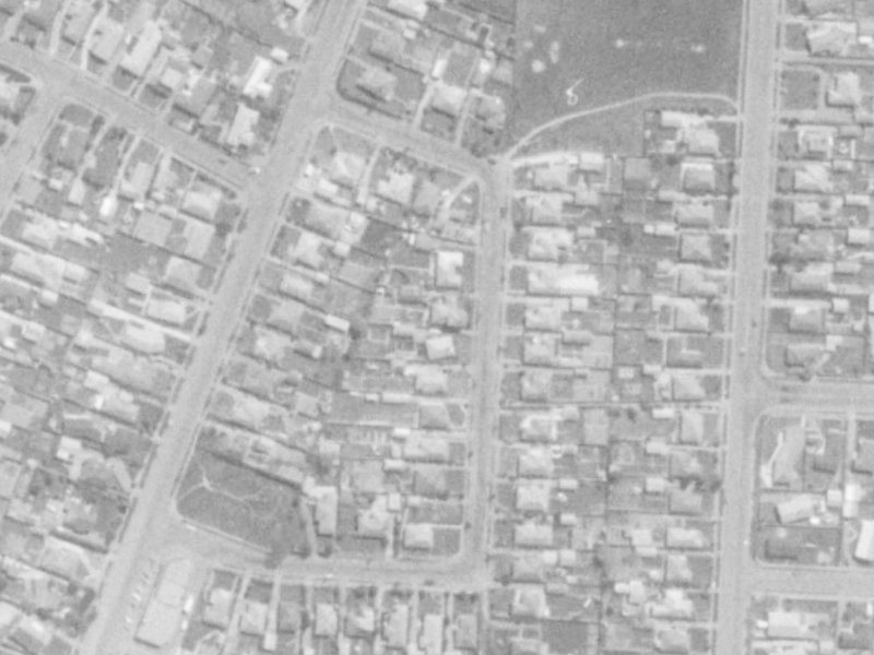Jocelyn Street from the air, 1975-1979