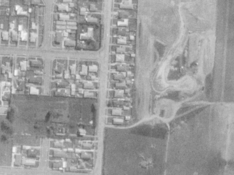 124 Grimseys Road from the air, 1975-1979