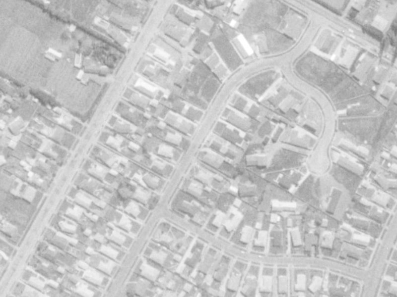 Oldwood Street from the air, 1975-1979