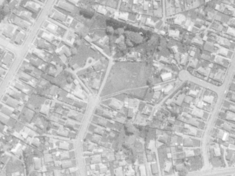 16 Larch Place from the air, 1975-1979