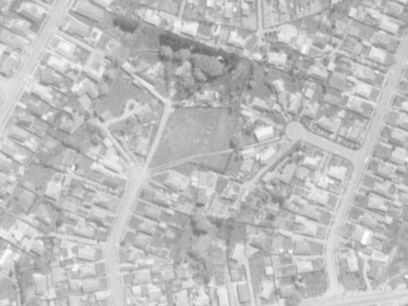 20 Larch Place from the air, 1975-1979