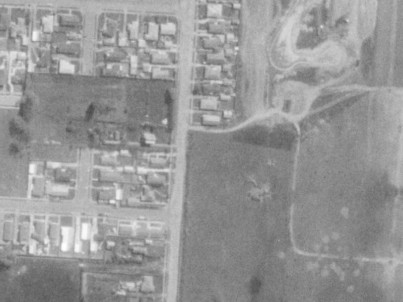 114 Grimseys Road from the air, 1975-1979
