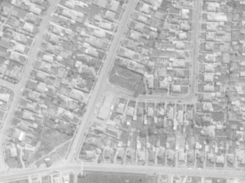 2A Jocelyn Street from the air, 1975-1979