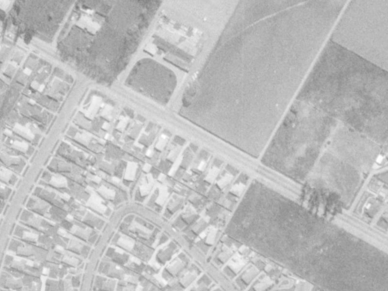 293 Sawyers Arms Road from the air, 1975-1979