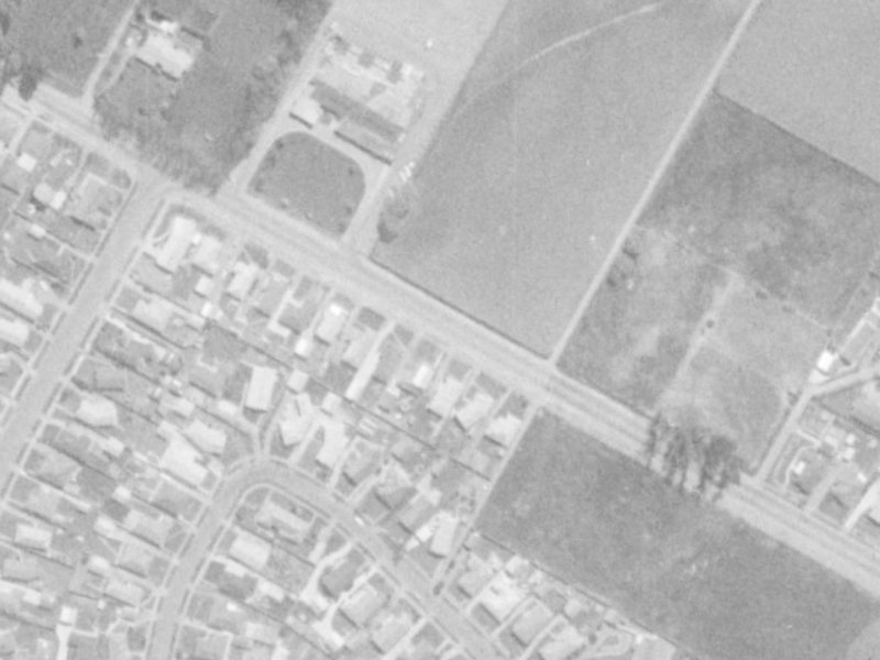 291 Sawyers Arms Road from the air, 1975-1979