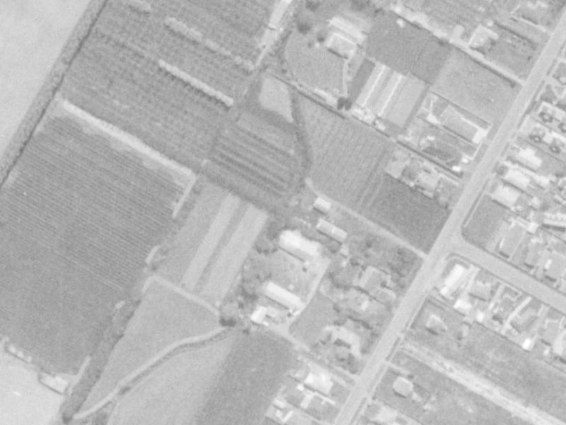 1 Meadowcroft Lane from the air, 1975-1979