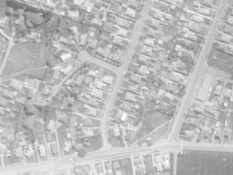 11 Brockham Street from the air, 1975-1979