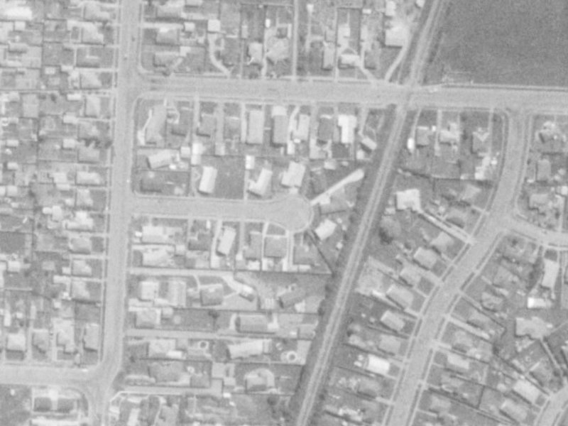 Bulman Place from the air, 1975-1979
