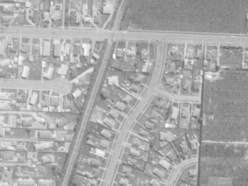 51A Uxbridge Street from the air, 1975-1979