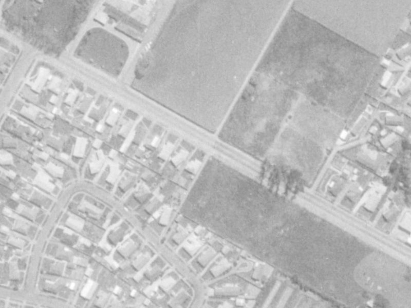 281A Sawyers Arms Road from the air, 1975-1979