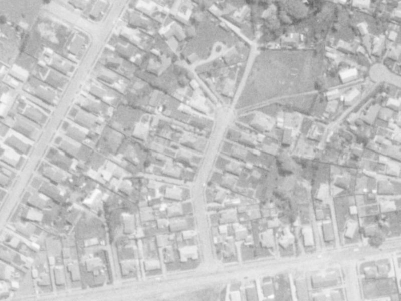 21 Larch Place from the air, 1975-1979