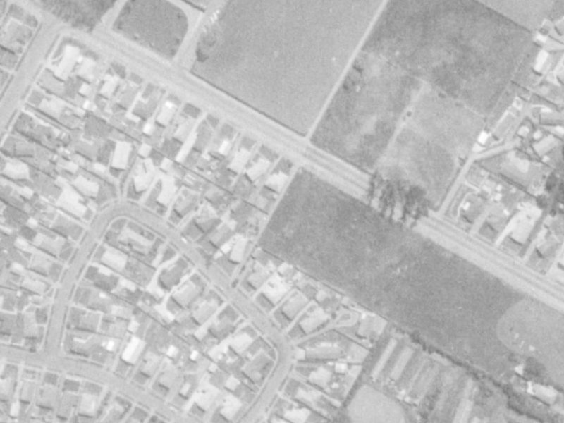 283 Sawyers Arms Road from the air, 1975-1979