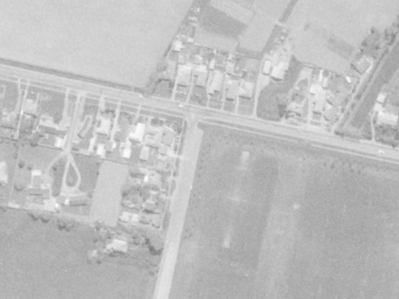 607 Harewood Road from the air, 1975-1979