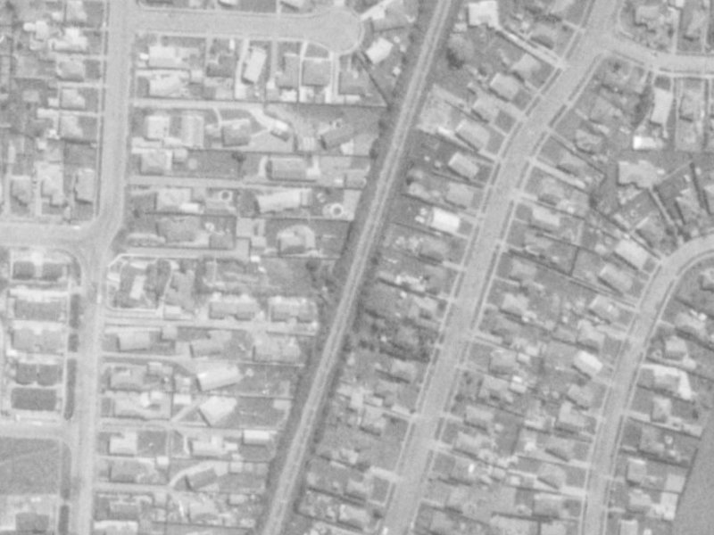 Uxbridge Street from the air, 1975-1979