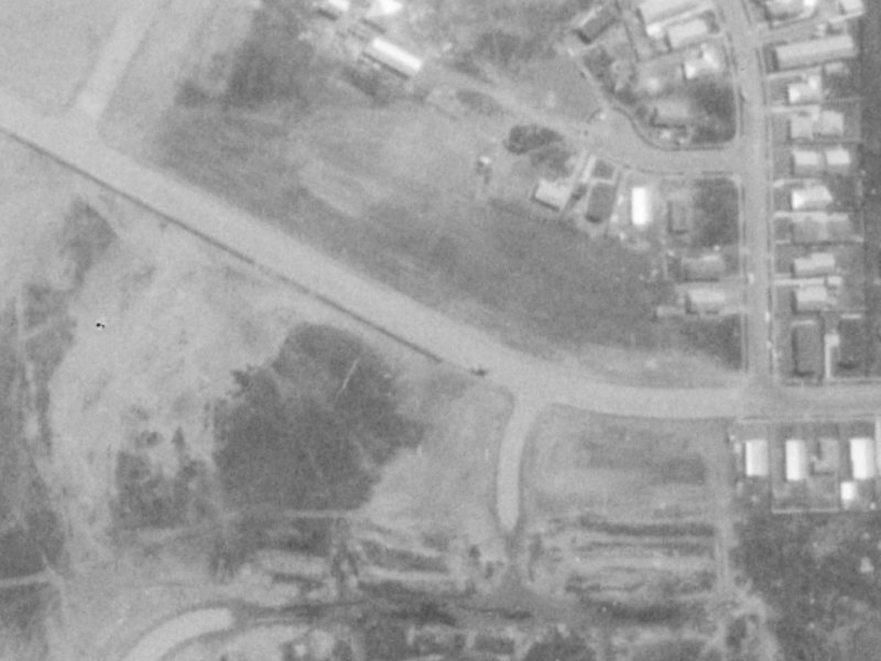 49-53 Queenspark Drive from the air, 1975-1979