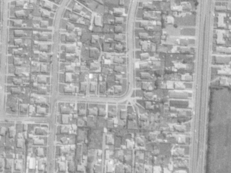 Lambeth Crescent from the air, 1975-1979